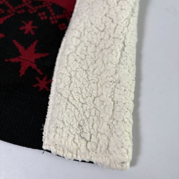 Harry Potter Hot Topic Sherpa Cardigan Hood Womens L Fair Isle Deathly Hallows - Picture 8 of 14